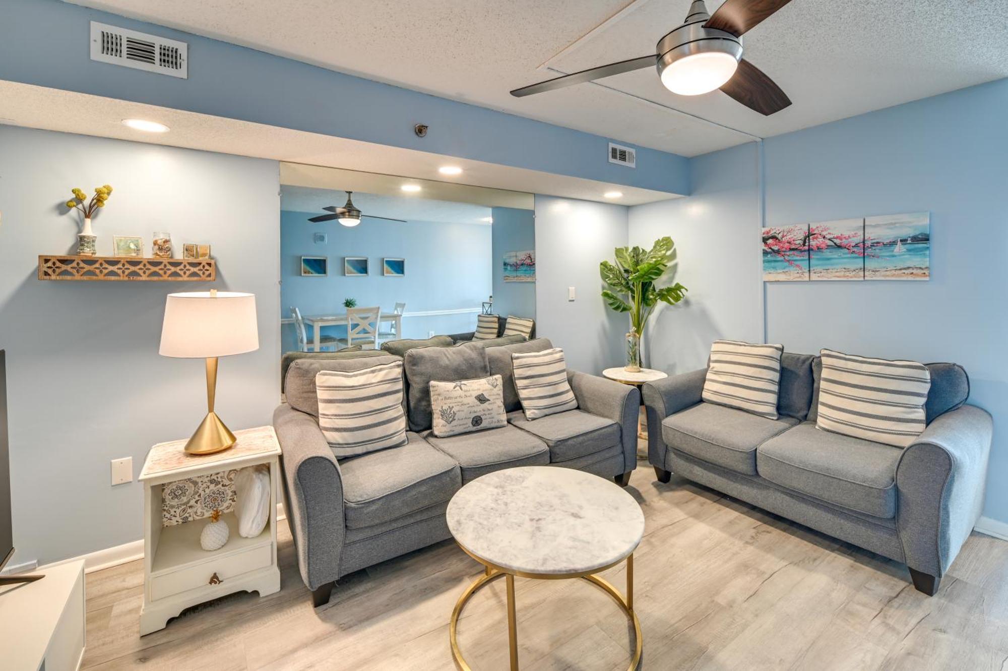 Cozy Coastal Condo With Airy Oceanfront Balcony Myrtle Beach Bagian luar foto